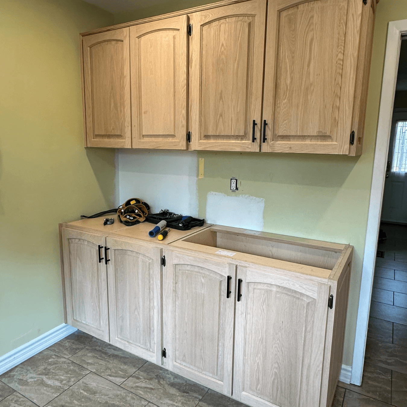After version of this cabinet door replacement project
