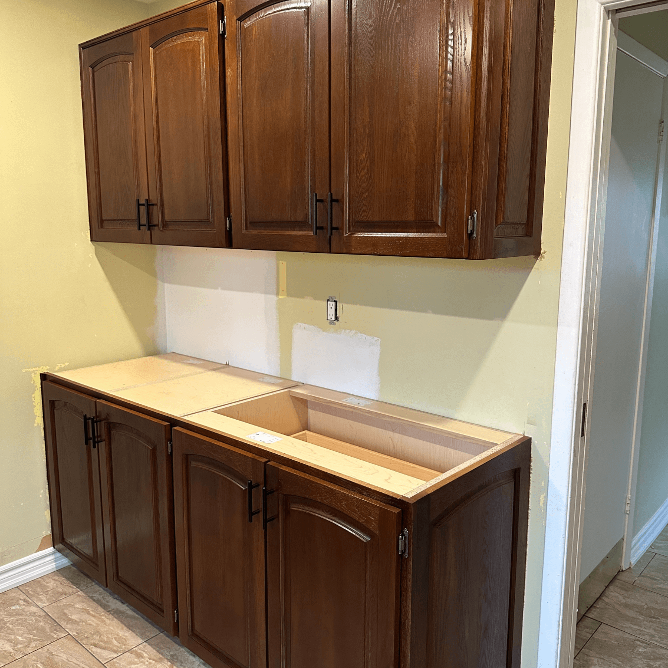 After version of this cabinet door replacement project