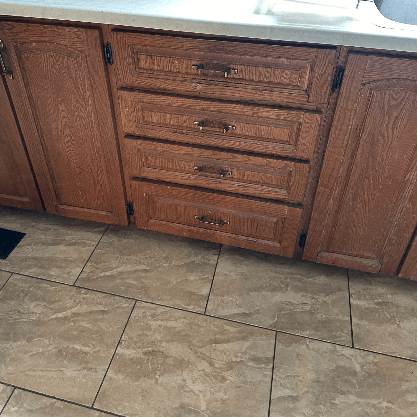 After version of this cabinet door replacement project