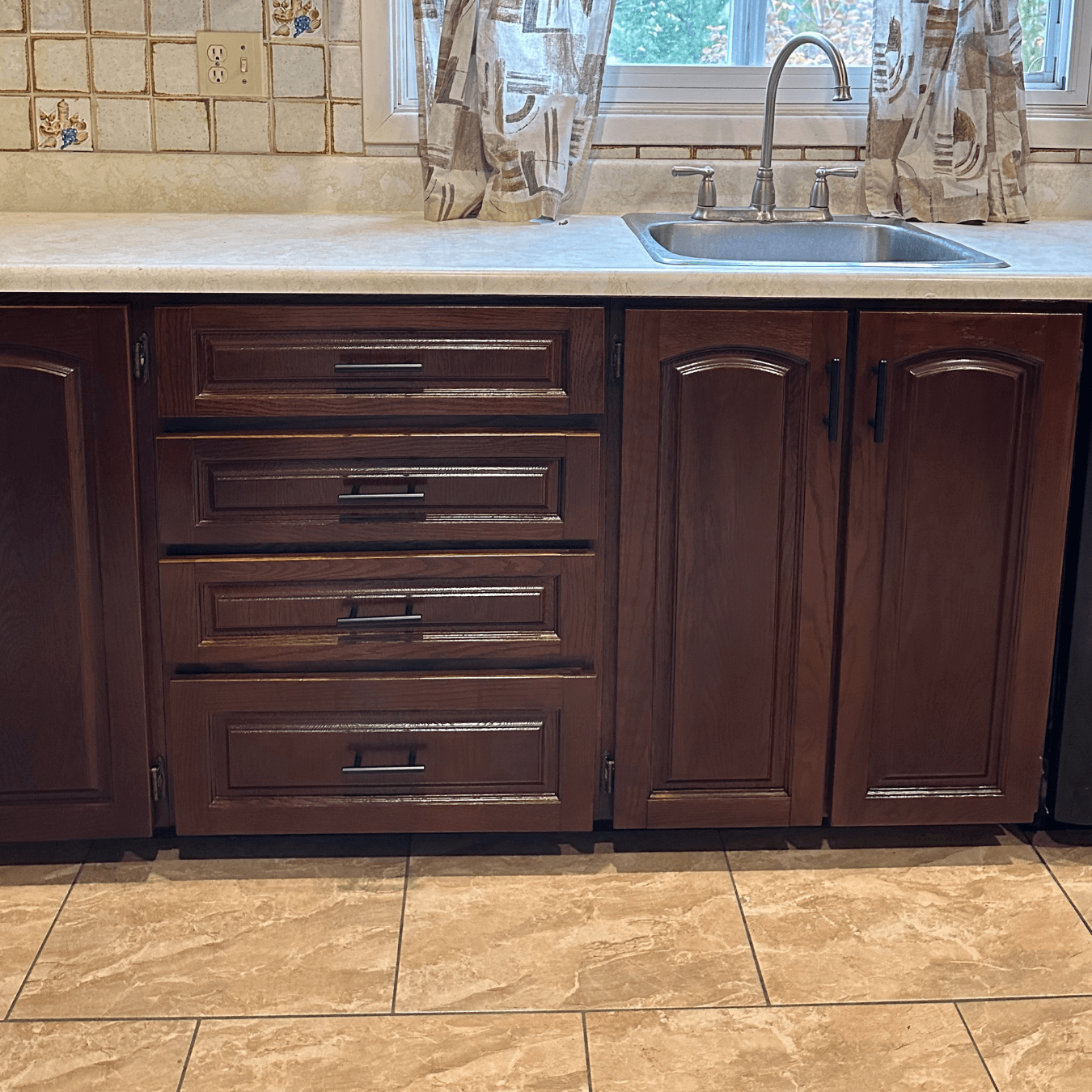 After version of this cabinet door replacement project