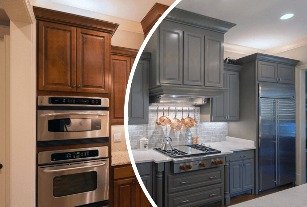 Color Effects Of The Kitchen, Cabinet Color Change