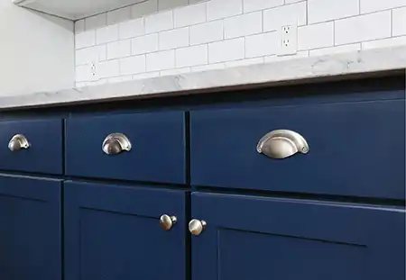 N-Hance painted doors and drawers in blue